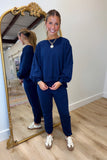 Dear John Trenton Fleece Top Black Iris