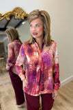 Renuar Long Sleeve Blouse Merlot