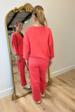 RD Style Padmala Terry Pull On Barrel Pant Cherry