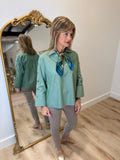 Foxcroft Lainey Pull Over Blouse Olive