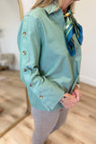 Foxcroft Lainey Pull Over Blouse Olive