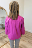 Foxcroft Lainey Pull Over Blouse Pomegranate