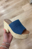 Ashlyn Platform Heel Denim