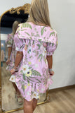 Umgee Floral Babydoll Dress Pink