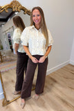 Frilly Dots Top Cream