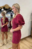 Near November Corduroy Dress Maroon