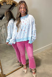 Petals and Dots Terry Pullover Sweatshirt