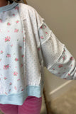 Petals and Dots Terry Pullover Sweatshirt