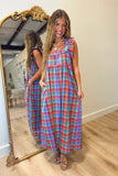 Autumn in Color Plaid Maxi Dress