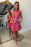 Scarlet Garden Scalloped Shirt Dress