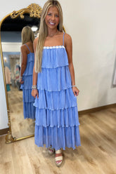 Periwinkle Tiers Maxi Dress