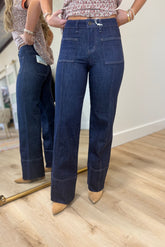 Bayeas Katia Wide Leg Jean Dark Rinse