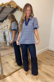 Bayeas Katia Wide Leg Jean Dark Rinse