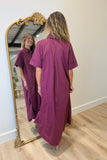 Merlot Muse Button Midi Dress