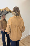 Suede Scenery Bubble Top Camel