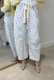 Cornflower Blue Barrel Jeans