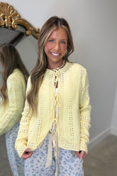 Spring Into Style Cardigan Yellow