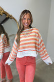 Sunshine Stripes Crochet Sweater
