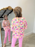 Charlie B Dolman Sleeve Blouse Sunburst
