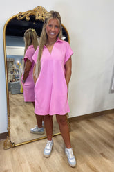 Just Hanging Out Dress Pink