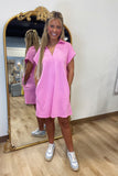 Just Hanging Out Dress Pink