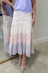 Spring Lace Maxi Skirt Multi