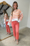 Sunshine Stripes Crochet Sweater