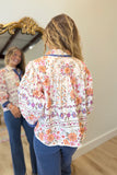 Field of Ivys Button Down Top Ecru