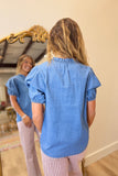 Mary Square Lainey Blouse Chambray