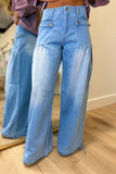 Cinched Up Wide Leg Jeans
