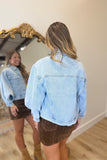Structured Sleeve Denim Jacket
