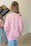 Pink Experiences Metallic Top