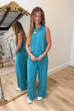 Linen Lineage Pant Set Green