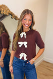 Bow Time Sweater Brown