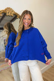 FRNCH Chichi Cardigan Sweater Royal