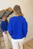 FRNCH Chichi Cardigan Sweater Royal
