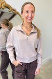 RD Style Mailyn 1/4 Zip Top Taupe