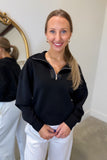 RD Style Mailyn 1/4 Zip Top Black