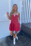 Southern Saturday Dress Maroon