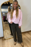 Umgee Leopard Print Wide Leg Jean