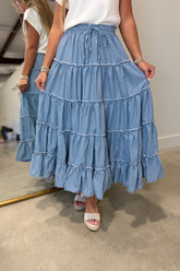 Polka Hontas Skirt Blue RESTOCK