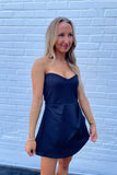 Never Late For Tailgate Romper Black