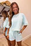 All Summer Long Textured Short Aqua