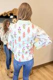 Floral Fusion Blouse Mint