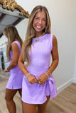 Wren Wrap Athletic Dress Purple Gingham