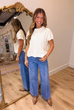 Delaney Drop Shoulder Cable Knit Sweater Cream