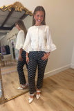 Lovely Lace Embroidered Top Cream