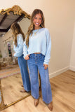 Fall Forward Sweater Ice Blue