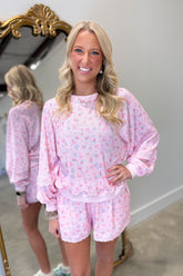 Ditsy Floral Waffle Lounge Set