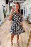 Nature’s Darling Embroidered Dress Brown